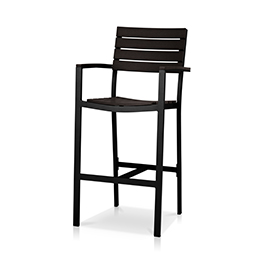 Bar Arm Chair Tex Black / Black